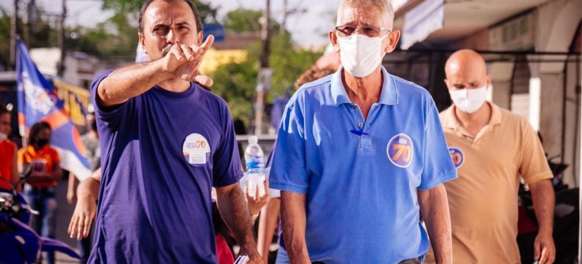 Capitão Nelson realizou caminhada próximo à Praça dos Bandeirantes