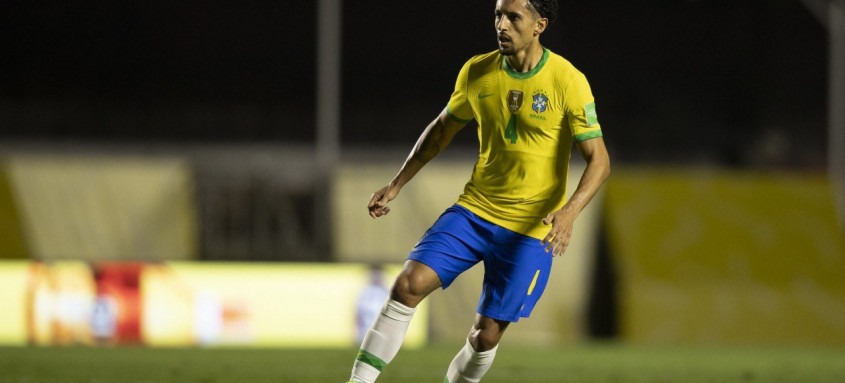 Marquinhos foi titular na vitória do Brasil sobre a Venezuela na noite de sexta-feira - Foto: Lucas Figueiredo / CBF Marquinhos foi titular na vitória do Brasil sobre a Venezuela na noite de sexta-feira