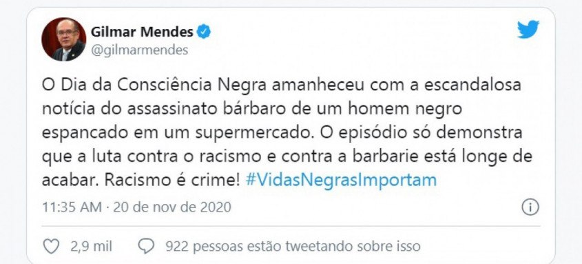 Gilmar Mendes disse ser 