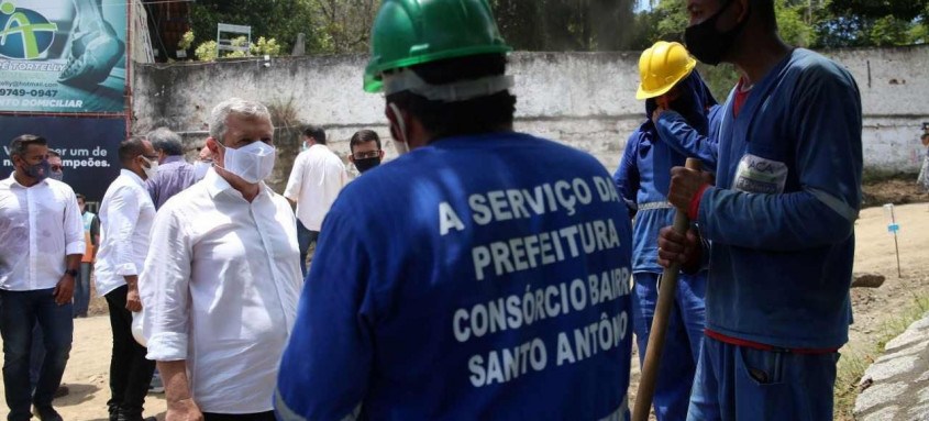 A obra que recebeu ontem a visita do prefeito Axel Grael tem previsão de entrega para setembro deste ano