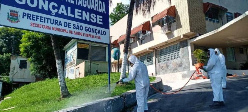 Trabalho também está sendo realizado nos bairros da cidade - Foto: divulgação Prefeitura de São Gonçalo Trabalho também está sendo realizado nos bairros da cidade