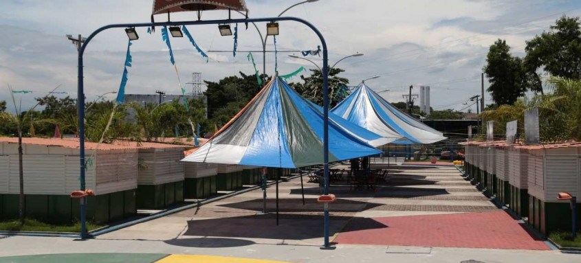 Tótens de álcool em gel foram disponibilizados pelo Centro de Tradições - Foto: Divulgação / Prefeitura de SG Tótens de álcool em gel foram disponibilizados pelo Centro de Tradições