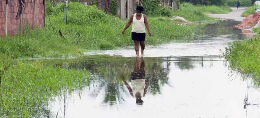 As fortes chuvas atingiram, principalmente, os terceiro e quarto distritos - Foto: Reprodução/TV Globo As fortes chuvas atingiram, principalmente, os terceiro e quarto distritos