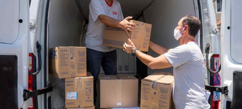 13 mil unidades de materiais, entre agulhas e seringas, foram entregues na cidade - Foto: Divulgação 13 mil unidades de materiais, entre agulhas e seringas, foram entregues na cidade