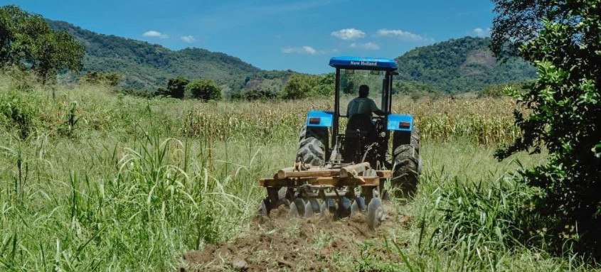 Máquinas preparam o solo para os agricultores