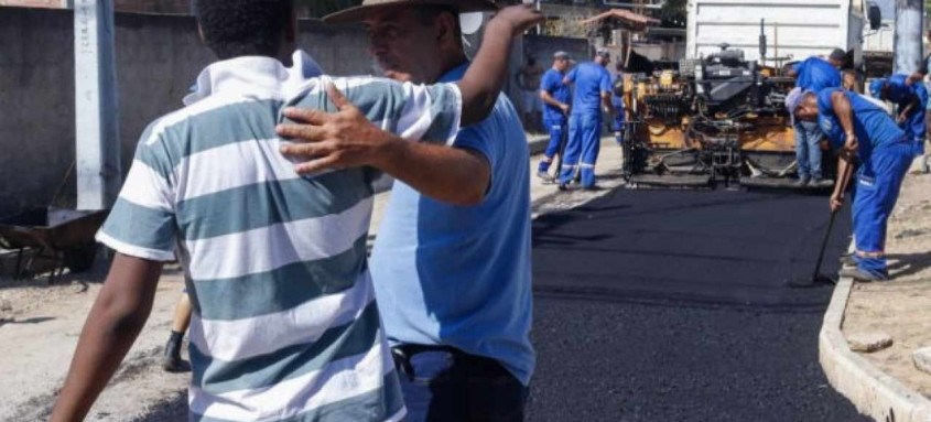 Prefeito acompanhou as obras no bairro