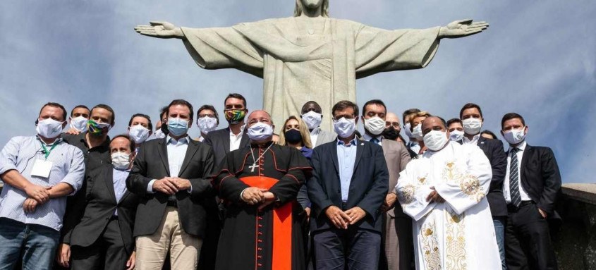 Autoridades participaram ontem da celebração pelo aniversário do Rio