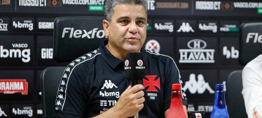 A despedida de Marcelo Cabo no comando técnico do Vasco foi no empate com o Náutico, domingo, em São Januário