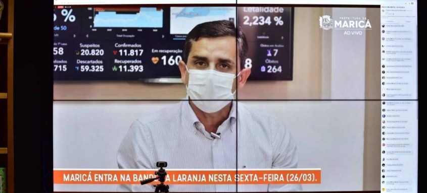 Prefeito Fabiano Horta anuncia séries de novas restrições para conter disseminação da covid-19 na cidade - Foto: Evelen Gouvêa/Divulgação Prefeito Fabiano Horta anuncia séries de novas restrições para conter disseminação da covid-19 na cidade