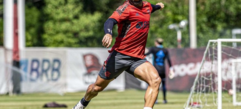 Diego será uma das novidades do Flamengo hoje pelo Campeonato Carioca - Foto: Marcelo Cortes / Flamengo Diego será uma das novidades do Flamengo hoje pelo Campeonato Carioca