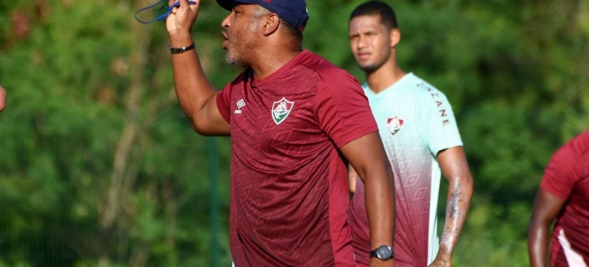 Roger Machado deve poupar a equipe visando o jogo da Libertadores na 5ª feira
- Foto: Mailson Santana / Fluminense Roger Machado deve poupar a equipe visando o jogo da Libertadores na 5ª feira