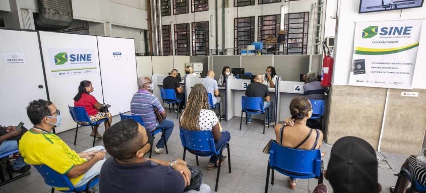 Reabertura do Sine no Centro do Rio, no prédio do Ministério da Economia, na Avenida Presidente Antônio Carlos