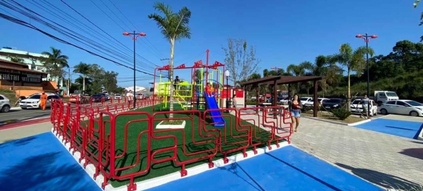 Espaço de esporte e lazer também valoriza um novo acesso ao Centro - Foto: Marcos Fabrício/Prefeitura de Maricá Espaço de esporte e lazer também valoriza um novo acesso ao Centro