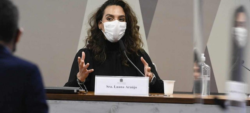 Luana Araújo depôs na CPI da Pandemia e disse que ainda discutir uso de cloroquina é algo que não tem cabimento - Foto: Jefferson Rudy/Agência Senado Luana Araújo depôs na CPI da Pandemia e disse que ainda discutir uso de cloroquina é algo que não tem cabimento