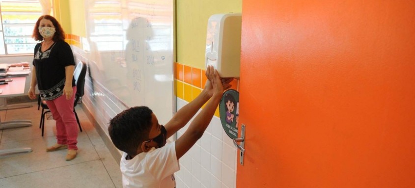Para a reabertura das escolas foi seguido o Plano de Retomada das Aulas, que prevê uma série de exigências - Foto: Divulgação/Prefeitura de Niterói Para a reabertura das escolas foi seguido o Plano de Retomada das Aulas, que prevê uma série de exigências