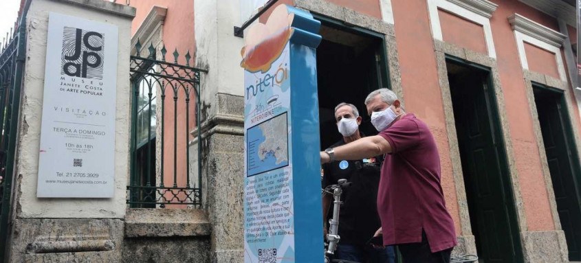 O prefeito Axel Grael lembrou da vocação da cidade para o cicloturismo e exaltou a iniciativa da Neltur a da Niterói de Bicicleta - Foto: Douglas Macedo / Prefeitura de Niterói O prefeito Axel Grael lembrou da vocação da cidade para o cicloturismo e exaltou a iniciativa da Neltur a da Niterói de Bicicleta