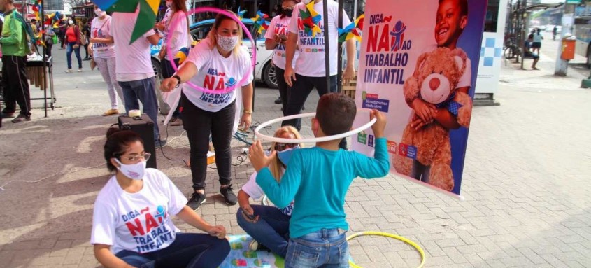 'Semana de Erradicação do Trabalho Infantil' teve início nesta terça (8), com atividades para dar visibilidade ao tema - Foto: Lucas Alvarenga / Prefeitura de São Gonçalo 'Semana de Erradicação do Trabalho Infantil' teve início nesta terça (8), com atividades para dar visibilidade ao tema