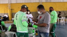 Na oportunidade também foram distribuídas 400 máscaras de proteção laváveis, para prevenir contágio do coronavírus Berg Silva / Prefeitura de Niterói