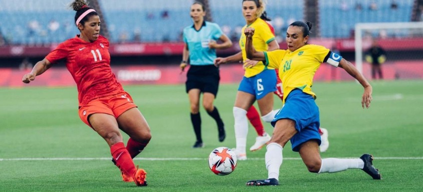 Marta lamentou a eliminação do Brasil nas quartas de final das Olimpíadas e deixou seu futuro na seleção em aberto - Foto: Sam Robles / CBF Marta lamentou a eliminação do Brasil nas quartas de final das Olimpíadas e deixou seu futuro na seleção em aberto