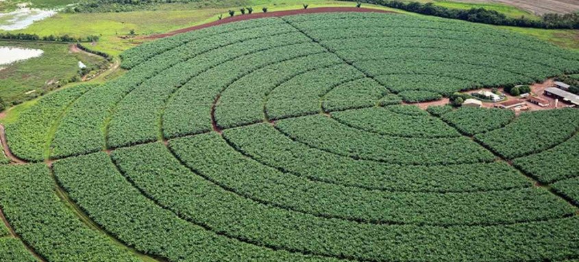 Reservatórios de pivôs centrais de irrigação em Itaí (SP)