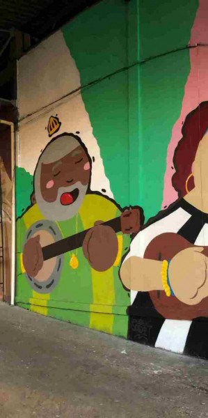 Homenagem a Arlindo Cruz e Beth Carvalho é de autoria de Daniel Nadi - Foto: Divulgação/Acervo Núcleo de Ativação Urbana Homenagem a Arlindo Cruz e Beth Carvalho é de autoria de Daniel Nadi