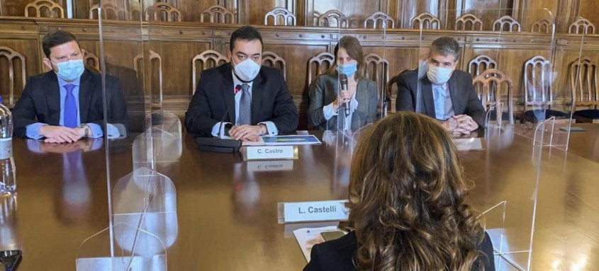 Governador Claudio Castro se reuniu ontem com Laura Castelli, em Roma, para anúncio do acordo de entendimento