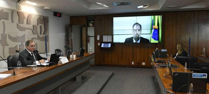 Via videoconferência, presidente do Inep, Danilo Dupas Ribeiro, falou na comissão do Senado voltada para o tema - Foto: Roque de Sá/Divulgação Via videoconferência, presidente do Inep, Danilo Dupas Ribeiro, falou na comissão do Senado voltada para o tema