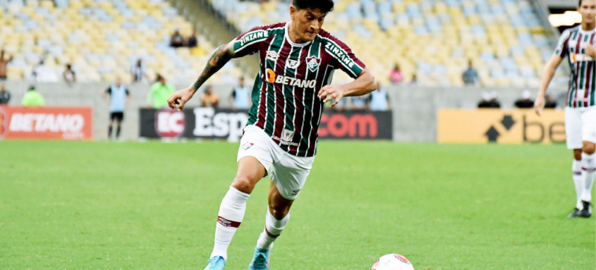 Germán Cano foi o grande nome da vitória tricolor sobre o Flamengo no primeiro jogo das finais do Carioca-2022 - Foto: Mailson Santana / Fluminense Germán Cano foi o grande nome da vitória tricolor sobre o Flamengo no primeiro jogo das finais do Carioca-2022