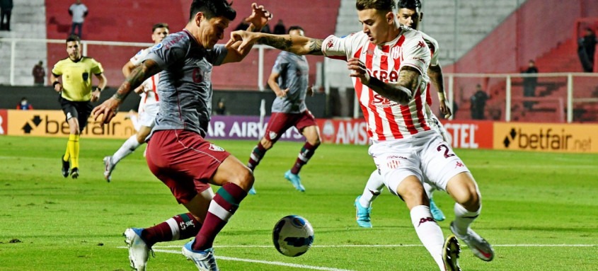 Atacante Germán Cano passou em branco no duelo desta noite na Argentina pela Copa Sul-Americana