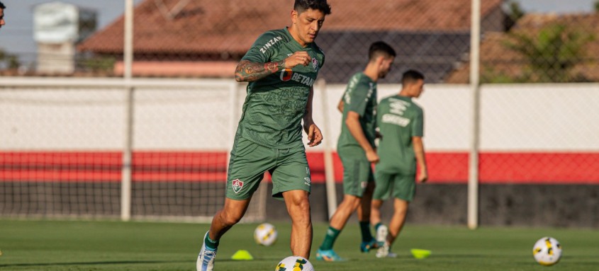 Torcida do Fluminense se agarra no artilheiro Germán Cano para seguir esperançosa na conquista da vaga na Bolívia - Foto: Marcelo Gonçalves / Fluminense Torcida do Fluminense se agarra no artilheiro Germán Cano para seguir esperançosa na conquista da vaga na Bolívia