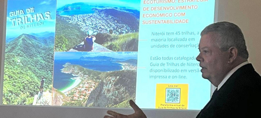 Na Associação Comercial de Braga, ele apresentou o potencial do município e as ações da Prefeitura - Foto: Divulgação Na Associação Comercial de Braga, ele apresentou o potencial do município e as ações da Prefeitura