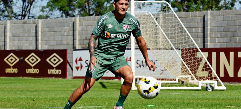 O atacante Germán Cano é a grande arma do Fluminense, do técnico Fernando Diniz, para vencer no Morumbi - Foto: Mailson Santana / Fluminense O atacante Germán Cano é a grande arma do Fluminense, do técnico Fernando Diniz, para vencer no Morumbi