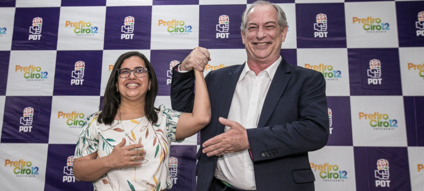 Com a escolha de Ana Paula Matos como candidata a vice de Ciro Gomes, chapa foi formada somente com integrantes do PDT