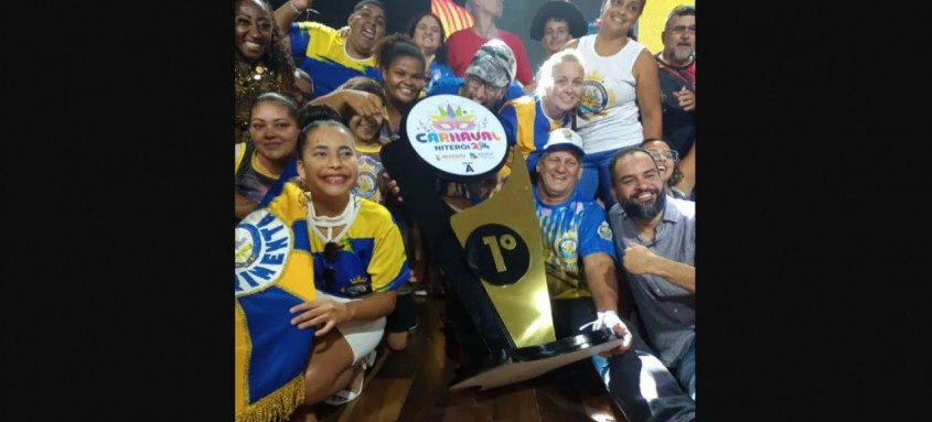 Festa dos campeões na comemoração