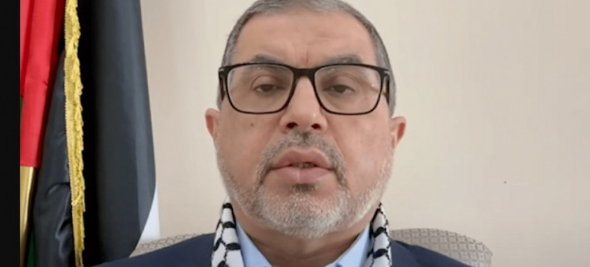 Basem Naim, chefe de relações políticas e internacionais do grupo extremista, enviou um vídeo para o PCO
- Foto: Poder360 Basem Naim, chefe de relações políticas e internacionais do grupo extremista, enviou um vídeo para o PCO