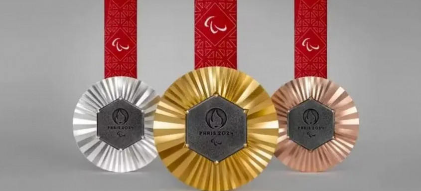 Parte frontal das medalhas olímpicas