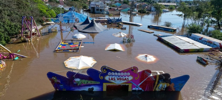 Município de Canoas está devastado com as fortes chuvas que atingem o estado do Rio Grande do Sul