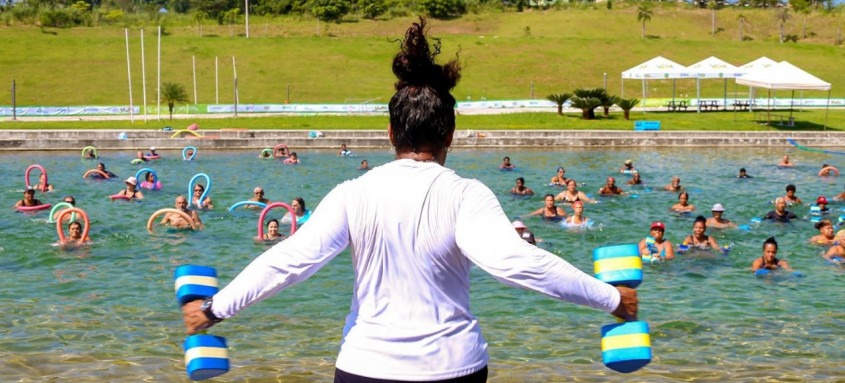 As atividades na piscina são as mais procuradas pelos interessados - Foto: Theo Theodoro/Prefeitura do Rio As atividades na piscina são as mais procuradas pelos interessados