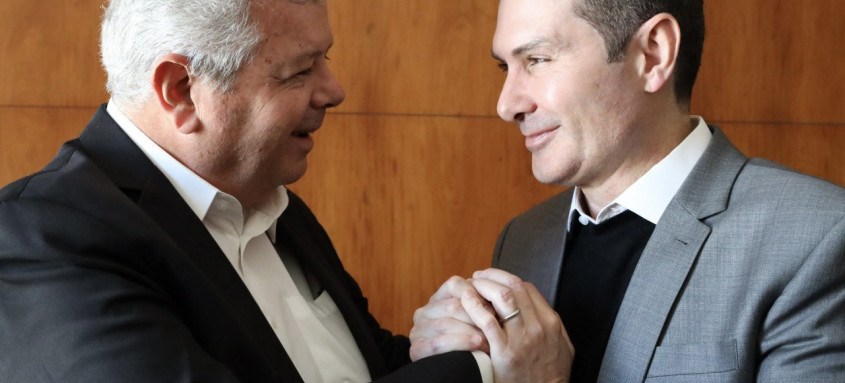 Prefeito de Niterói, Axel Grael, se reuniu nesta quarta-feira com o ministro das Cidades, Jader Filho - Foto: Divulgação Prefeito de Niterói, Axel Grael, se reuniu nesta quarta-feira com o ministro das Cidades, Jader Filho