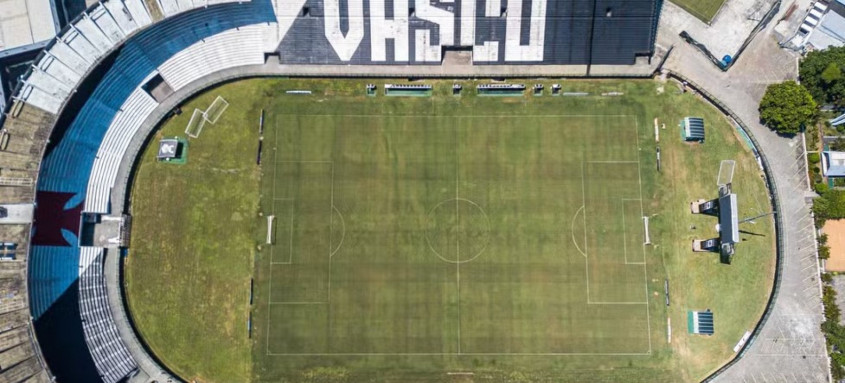 Vista aérea do estádio de São Januário, do Vasco.
