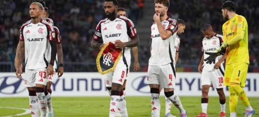 Imagem colorida dos jogadores do Flamengo