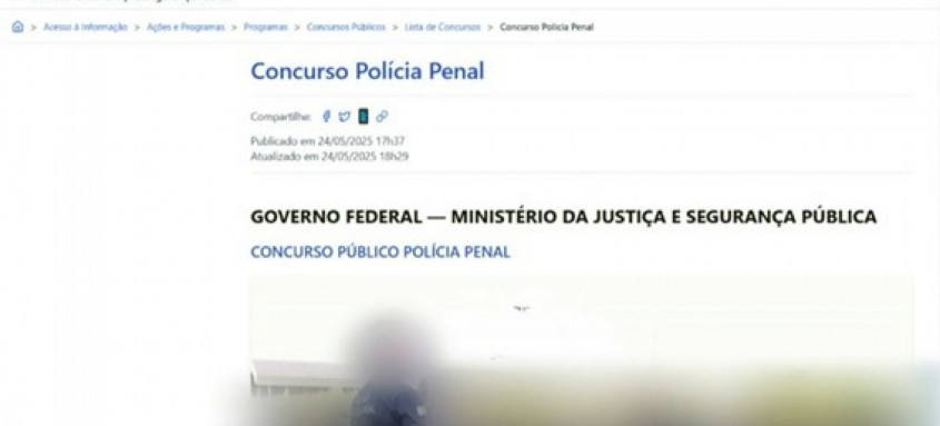 Site enganoso usa visual oficial para o golpe do concurso.