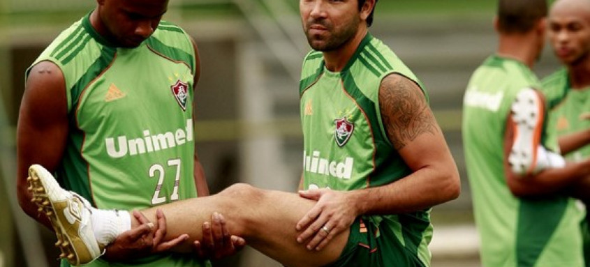 Deco em treino do Fluminense na sede do clube, em Laranjeiras.