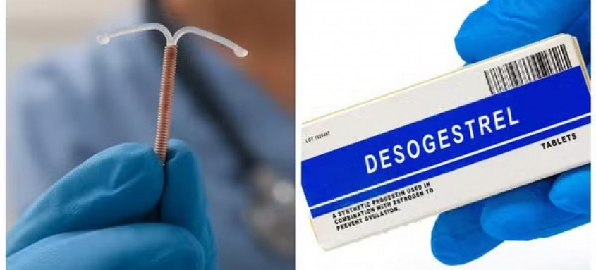 O Dispositivo Intrauterino liberador de levonorgestrel (DIU-LNG) à esquerda e o Desogestrel à direita. - Foto: Adobe Stock O Dispositivo Intrauterino liberador de levonorgestrel (DIU-LNG) à esquerda e o Desogestrel à direita.